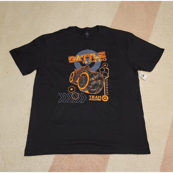 Disney Parks Tron Lightcycle Run Battle To The End Orange Team Shirt 2XL *NWT - Picture 1 of 7
